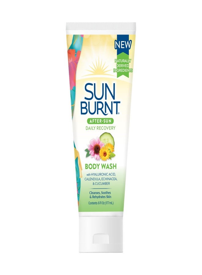 Sunburnt After Sun Body Wash – Cooling Cleanser with Hyaluronic Acid, Calendula, Echinacea & Cucumber – Soothes Sunburn, Hydrates & Calms Skin – Sulfate & Paraben Free, 6 oz - Image 1